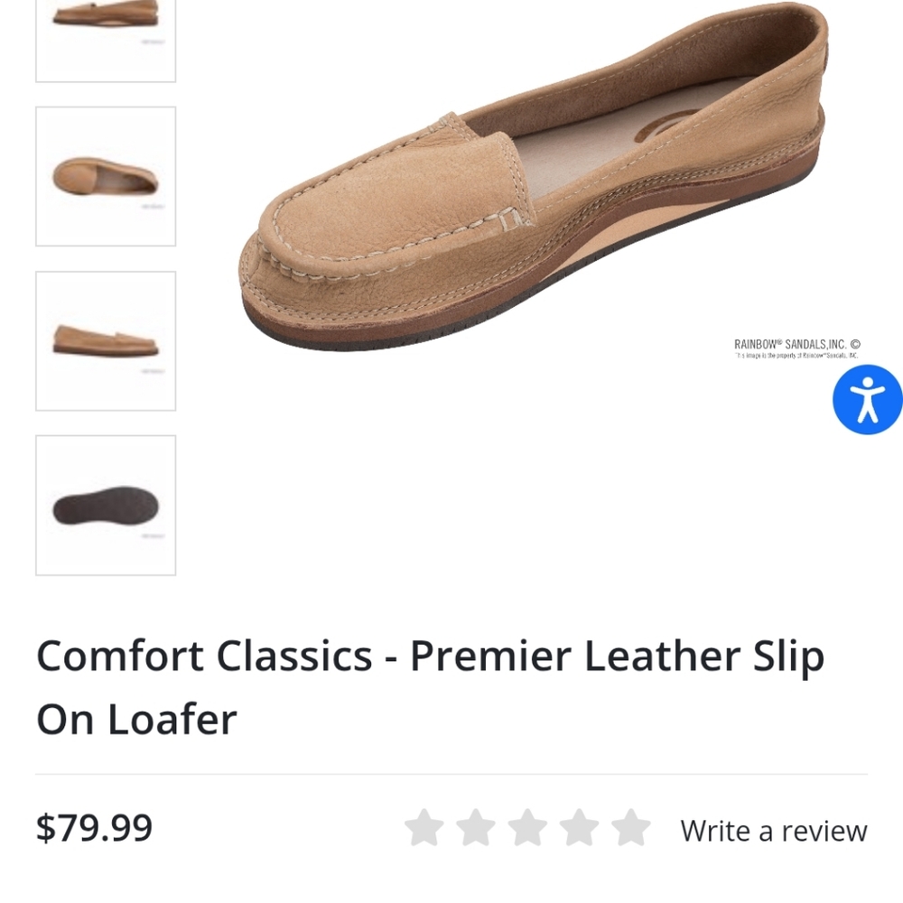 Rainbow sandals comfort classics premiere leather slip on loafer